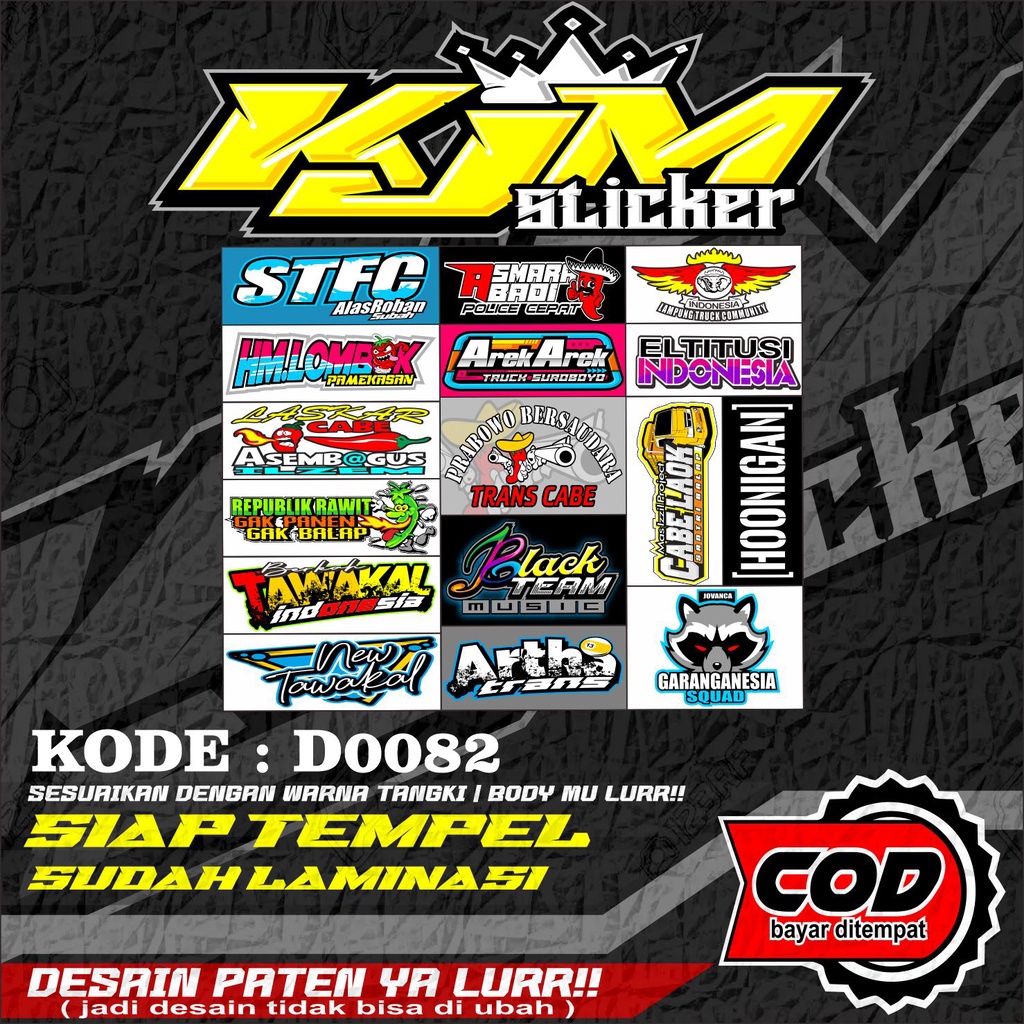 Jual Stickerpack Logo Truck Komunitas Expedisi Bonus Laminasi