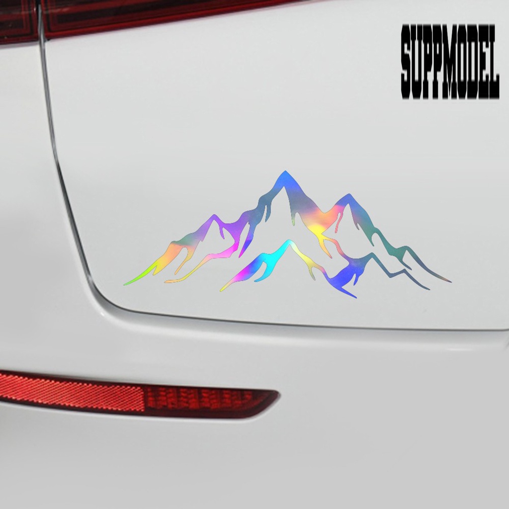 Stiker Vinyl Motif Gunung Warna-Warni Untuk Dekorasi Mobil