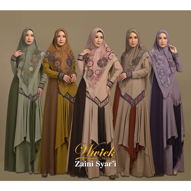 Zainy syari by Wiwik muslimah ready siap kirim