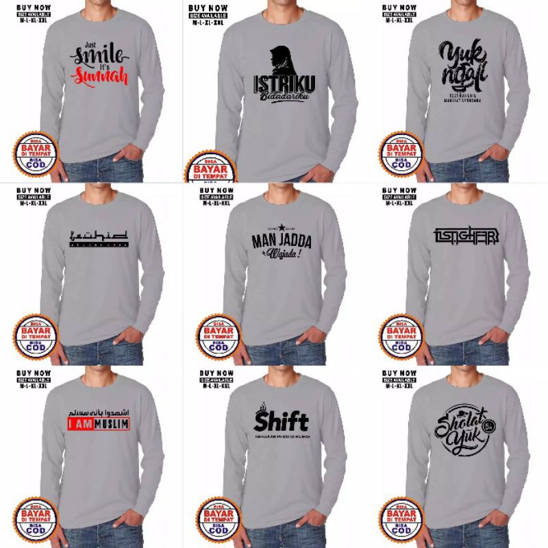 KAOS DAKWAH PRIA / DISTRO ISLAMI / KAOS DAKWAH / KAOS ISLAMI / PAKAIAN PRIA LENGAN PANJANG-4