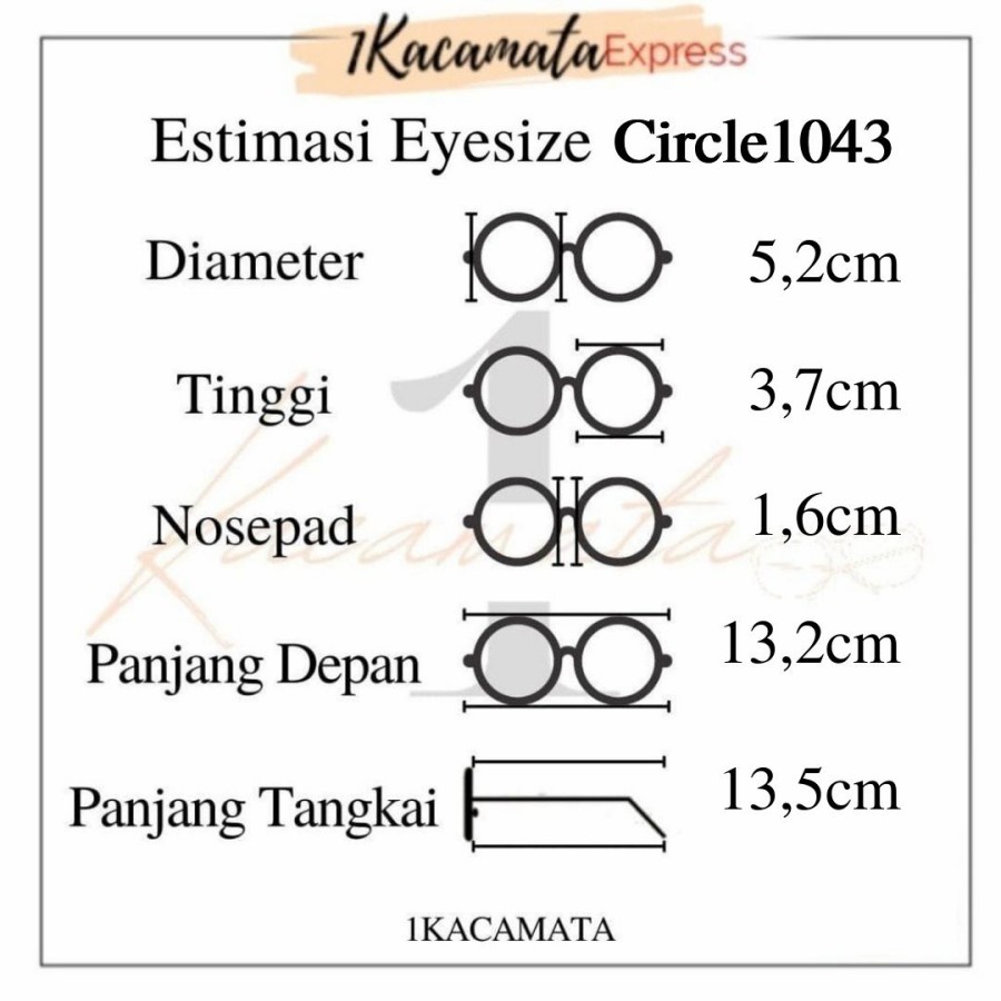 PAKET FRAME LENSA KACAMATA TYPE 1043