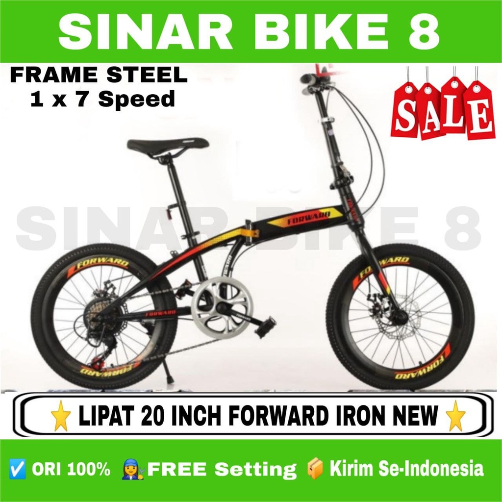 Sepeda Lipat 20 Inch FORWARD IRON STEEL 7 Speed Disc Brake