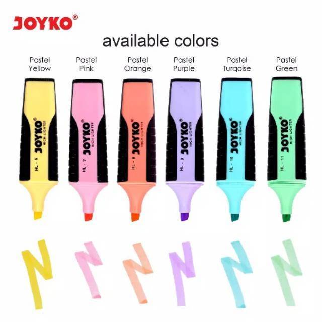 

(1 PCS) Highlighter / Stabilo / Penanda Pastel Colour Joyko (Hl 6-16)