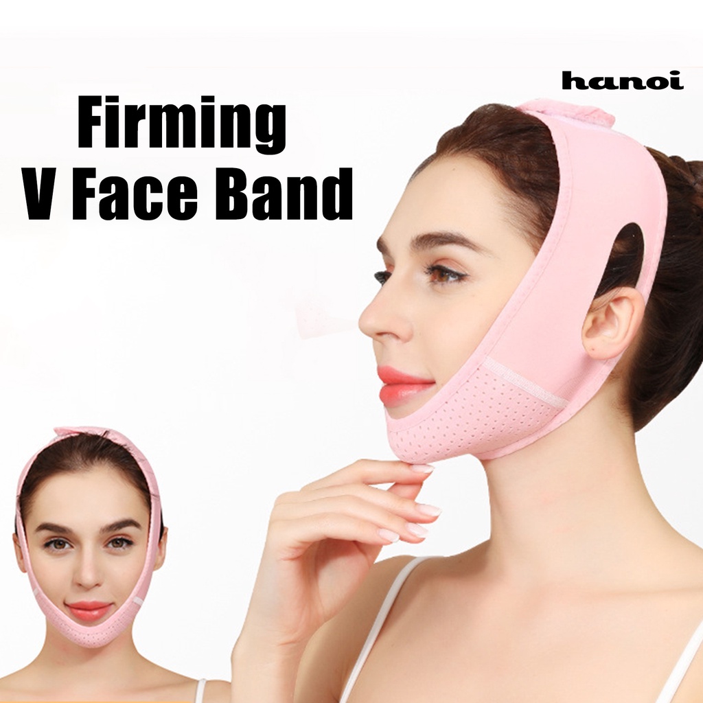 HQTM_Face Slimming Band V Shaped Breathable Soft Facial Tighten Skin Lifting Band for Female