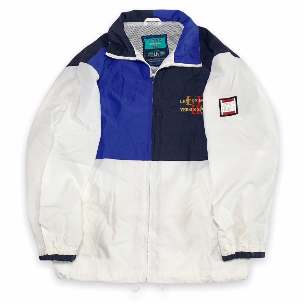 Jaket Vintage Leyton House 3tone Colorblock Windbreaker