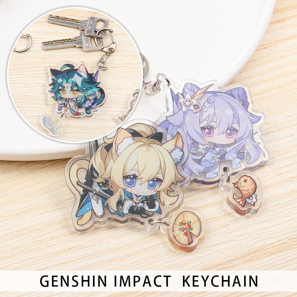 Solighter Gantungan Kunci Anime Koleksi Properti Kartun Liontin Aksesoris Jepang Anime Cosplay Car Key Holder