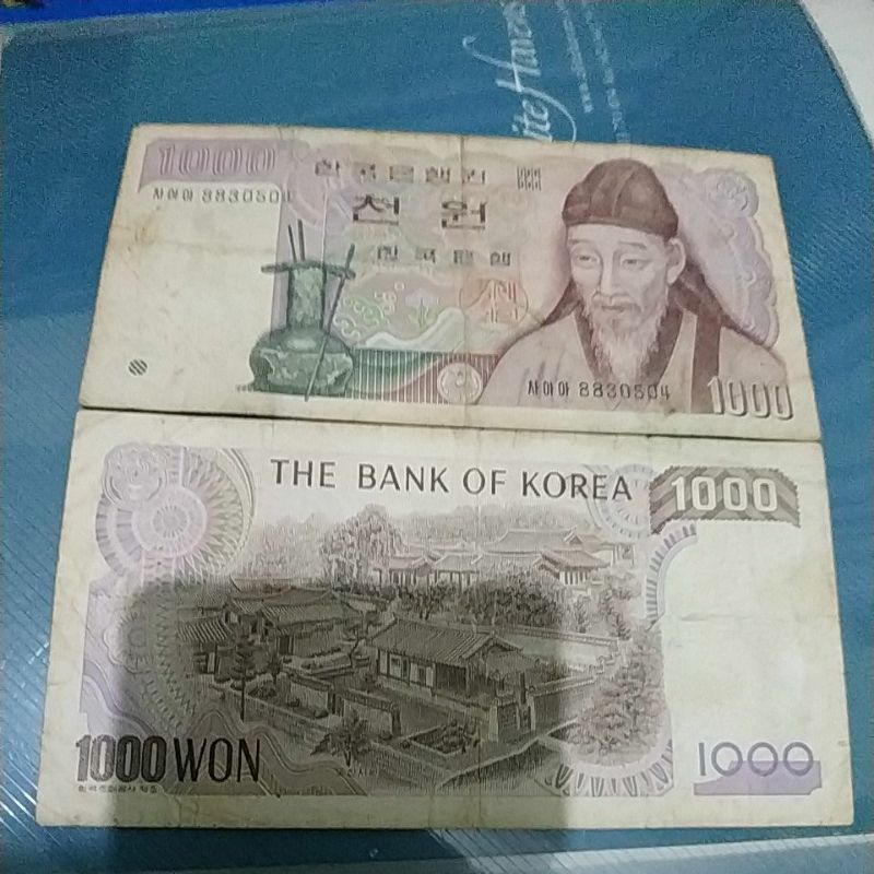 uang asing 1000 won korea