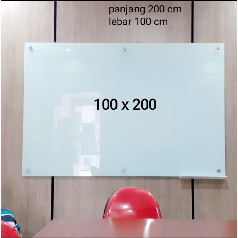 papan tulis kaca 100 x 200 cm whiteboard kaca
