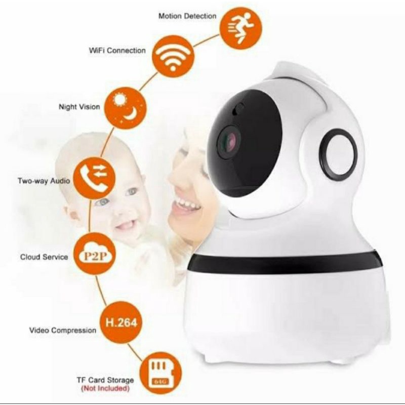 IP CAM CAMERA CCTV INDOOR 5MP APLIKASI V380/V380 PRO