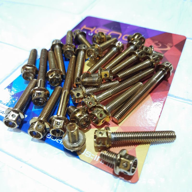 BAUT PROBOLT MODEL HENG FLOWER CVT BLOK MESIN BEAT SCOOPY RX KING NINJA R RR 150 HARGA 1SET