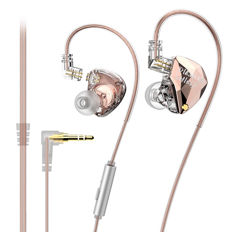 Dx01 Headset In-ear Dynamic HIFI Bass Dengan Kabel Upgrade Dapat Dilepas Untuk Olahraga