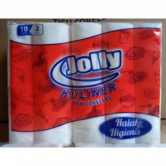 Tisu Jolly Coreless Isi 10 rolls 2 ply