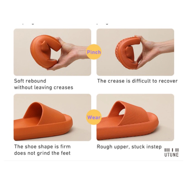 Sandal Rumah Berkualitas Sandal Kamar Mandi Berbahan Empuk Sandal Karet Wanita Pria Couple-4