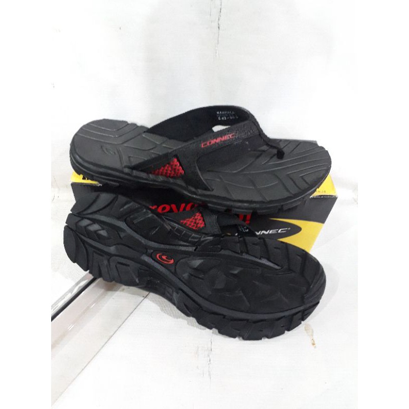 sandal jepit pria Connec kampala original hitam