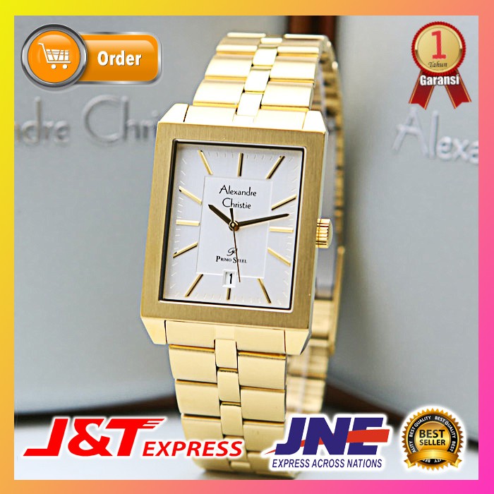 JAM TANGAN ALEXANDRE CHRISTIE ALEXANDER CHRISTIE PRIA COWOK LAKI LAKI ORIGINAL BRANDED AC 1020 GOLD