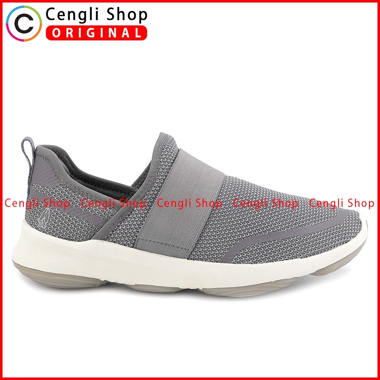 SEPATU HUSH PUPPIES PRIA ORIGINAL TERBARU SLIP ON CASUAL ORI ABU HM004