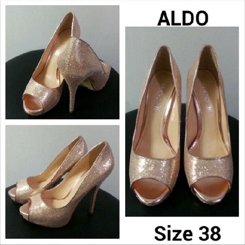 Heels Aldo Rose gold glitter preloved