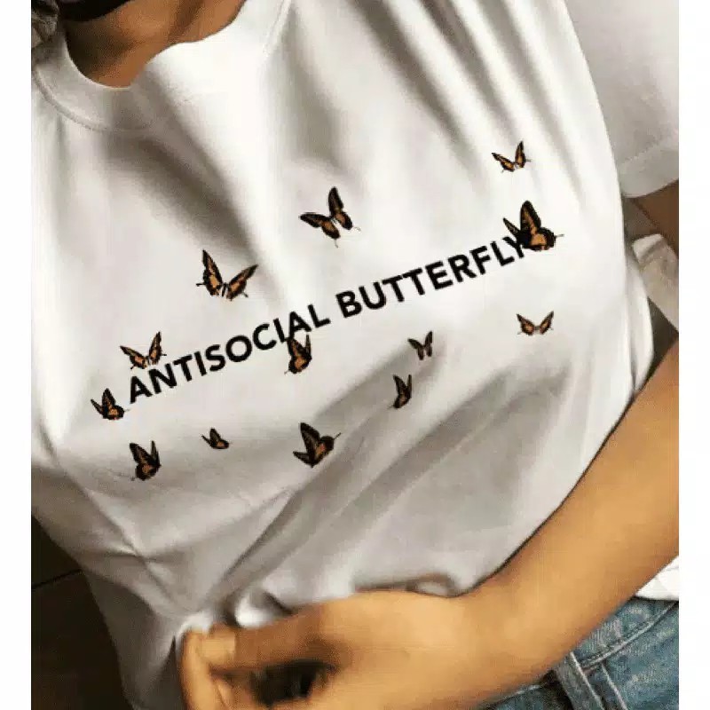 Antisocial Butterfly crbn_cloth | Aesthectic t shirt | Kaos oversize