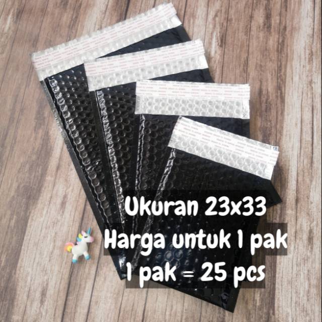 

amplop plastik bubble black chrome 23x33 packing online - 1 pak isi 25 pcs
