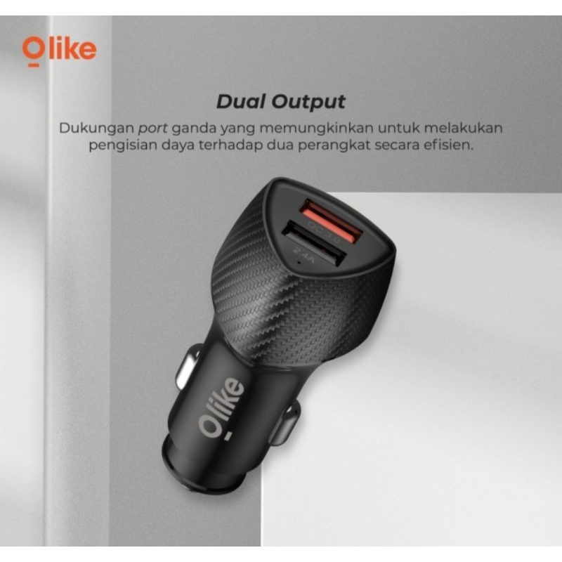 OLIKE CAR CHARGER 3.0 QUICK CHARGER TRAVEL R2 OLIKE