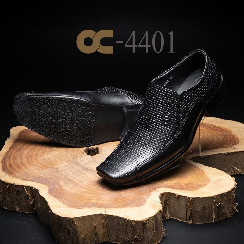 SEPATU KULIT PRIA PANTOFEL FORMAL SLIPON CASUAL MOTIF BILIK ORIGINAL ODON CIBADUYUT OC KERJA KANTORA