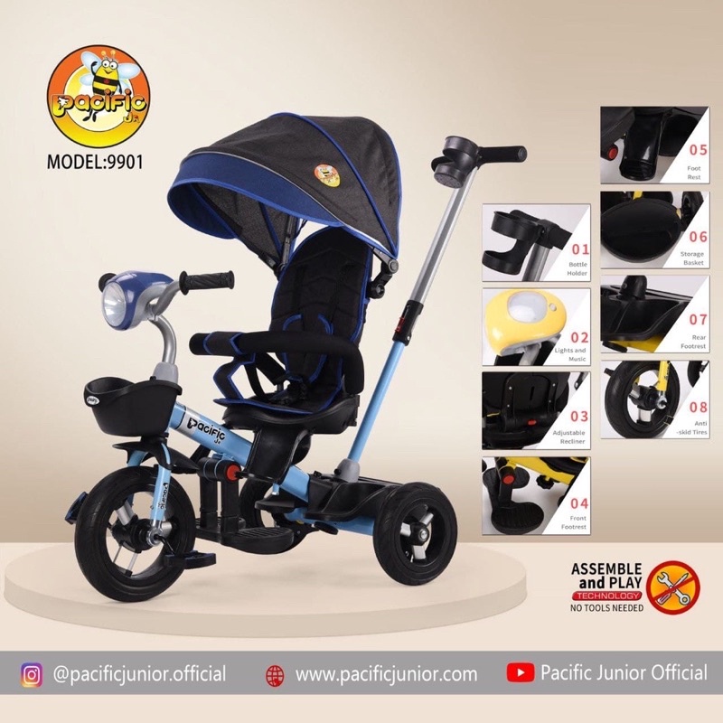 Sepeda Trike Tiga Roda Anak Pacific 9901 Sepeda Tiga roda