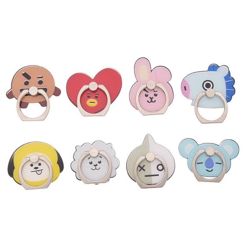 Kpop Bangtang Boys Bt 21 Acrylic Cute Phone Ring Kickstand Phone Prop Phone Stand