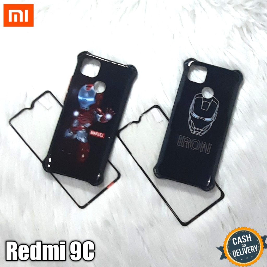 Softcase 360 Avenger + Tempered Glass For Xiaomi Redmi 9C