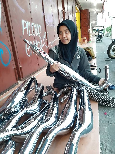 knalpot racing 3v3 kolong krom spesial kontes rx king rx k rx s no php muffler