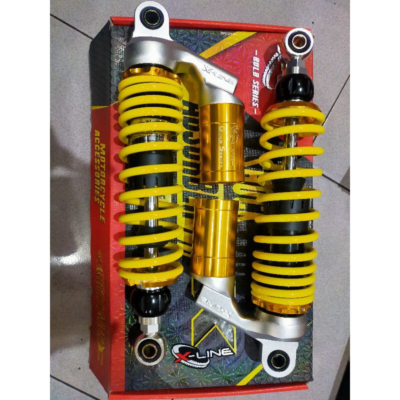 SHOCKBREAKER BELAKANG TABUNG ATAS CLICK XLINE G SERIES 320MM 340MM TYPE 509 KLIK FUNGSI TIGER GL HEREX SUPRA JUPITER