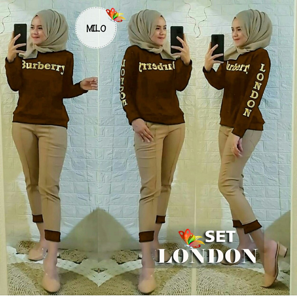 Setelan Baju Senam Baju Aerobic Baju Zumba Olahraga Panjang Muslim Army Rok Hijau I.62733326.5849545