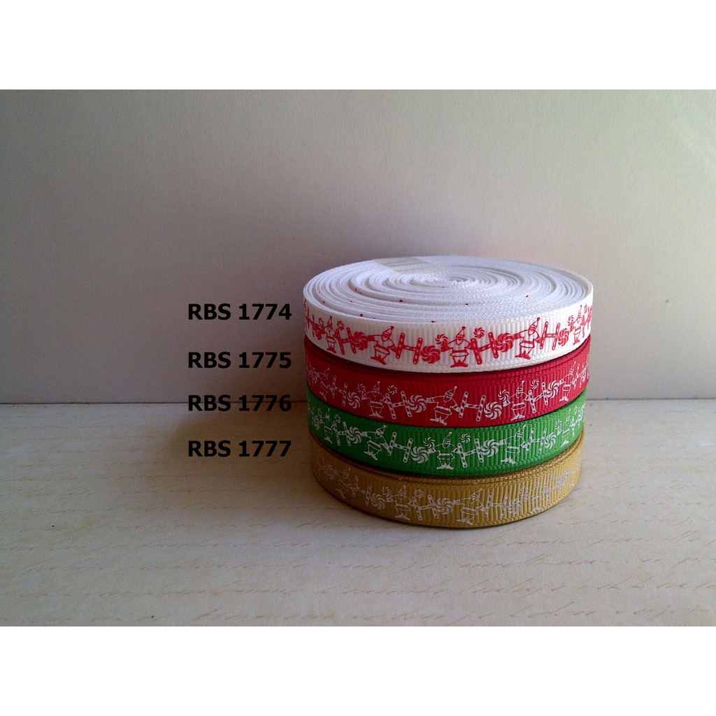 

[10 YARD] PITA GROSGRAIN MOTIF NATAL SALE RBS 1774,1775,1776,1777