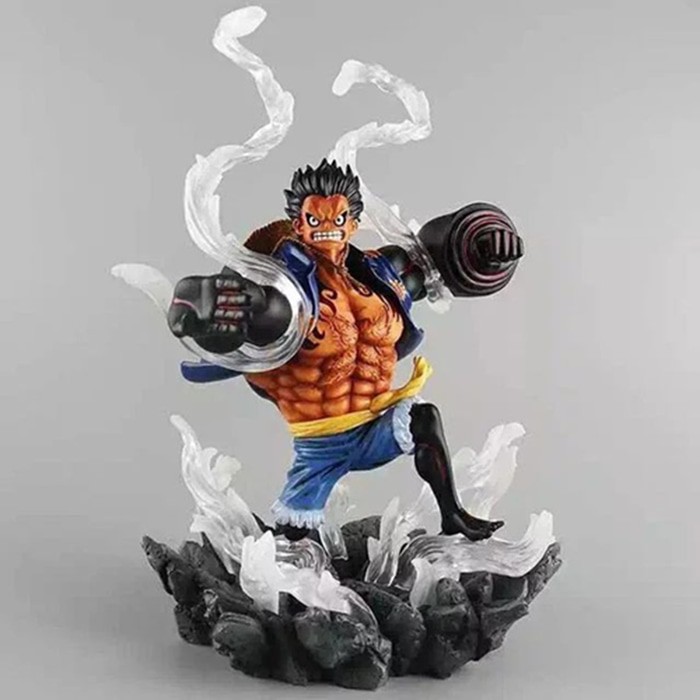 Action Figure Pvc One Piece Monkey D Luffy 4Th Gear With Aura - Be9Cea - Original Asli