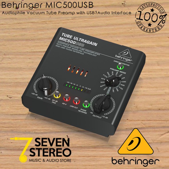 Behringer MIC500USB Tube Preamplifier With USB Audio Interface