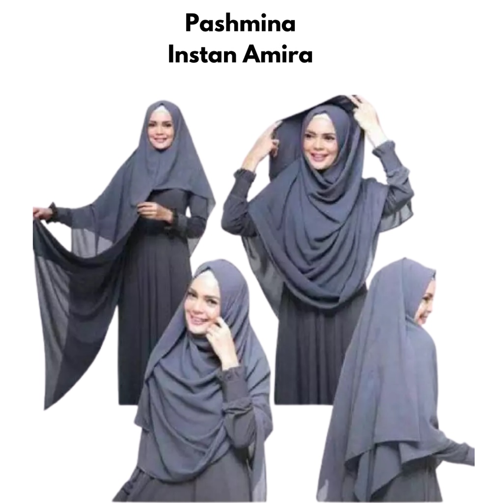 JILBAB PASHMINA INSTAN SYAR'I AMIRA / PASTAN AMIRA JUMBO