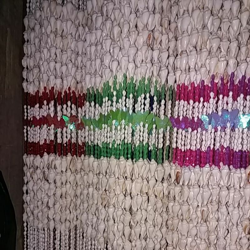 Tirai Kerang 160cm MOTIF  kupu2 FREE BUBBLE WRAP+souvenir cantik