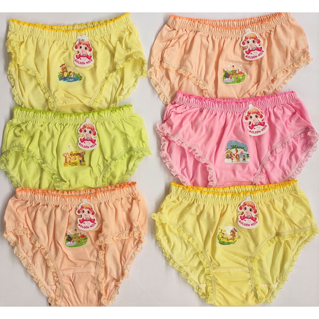 Golden Nick Celana Dalam Anak Perempuan Pakaian Dalam Anak motif Renda - 12 pcs