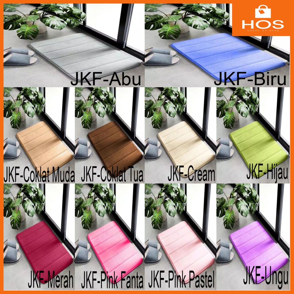 Keset kaki Anti Slip Bahan Memory Foam Menyerap l Happyonshop