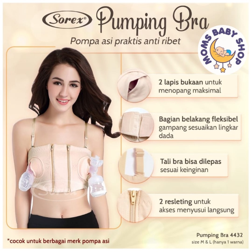 MOMS_Sorex 4432 Hands Free Pumping Bra BH Menyusui untuk Pompa Asi