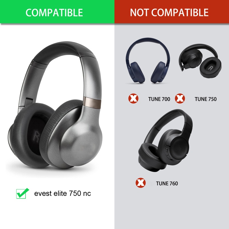 Btsg Bantalan Telinga Bahan Kulit Kualitas Tinggi Untuk Headphone JBL Everest 750 750NC