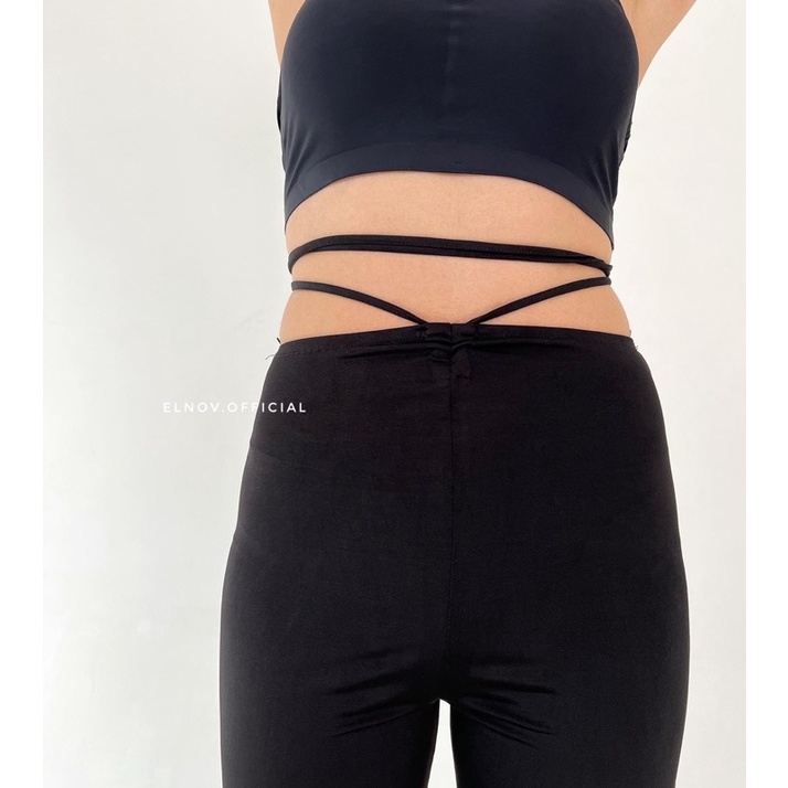 UI8 MARU LONGPANTS - Celana Wanita / Celana Cutbray / Celana Bahan / Celana Tali-Tali / Celana Hitam