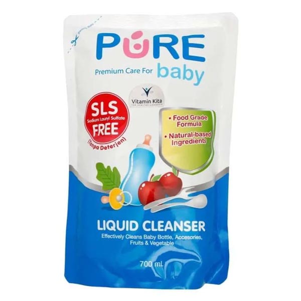 [700ML] [SLS FREE] [BPOM] PURE BB BABY Liquid CLEANSER 700ml Refill Sabun Cuci Botol Susu Dot | Perlengkapan Bayi | Buah Buahan 700 ml Cerianti