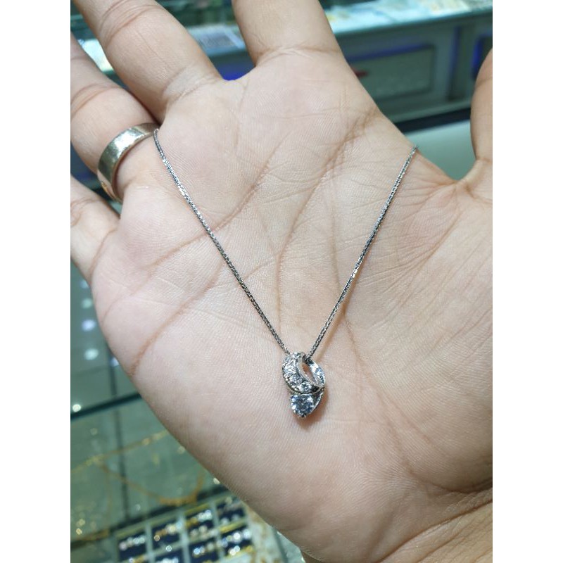 kalung emas 750 santa berliontin keong mata satu