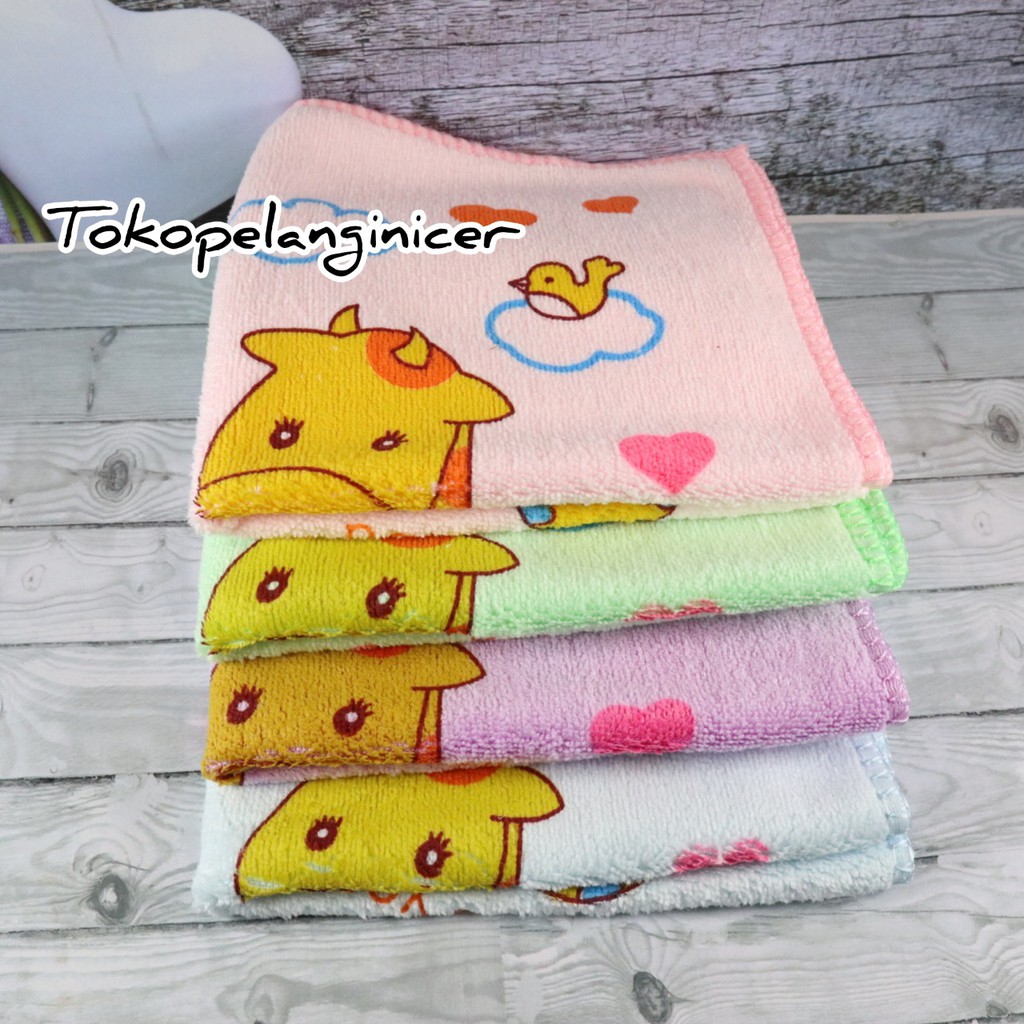 Washlap Bayi Motif Karakter Handuk Lap Bayi Perlengkapan Mandi Baby Tokopelanginicer