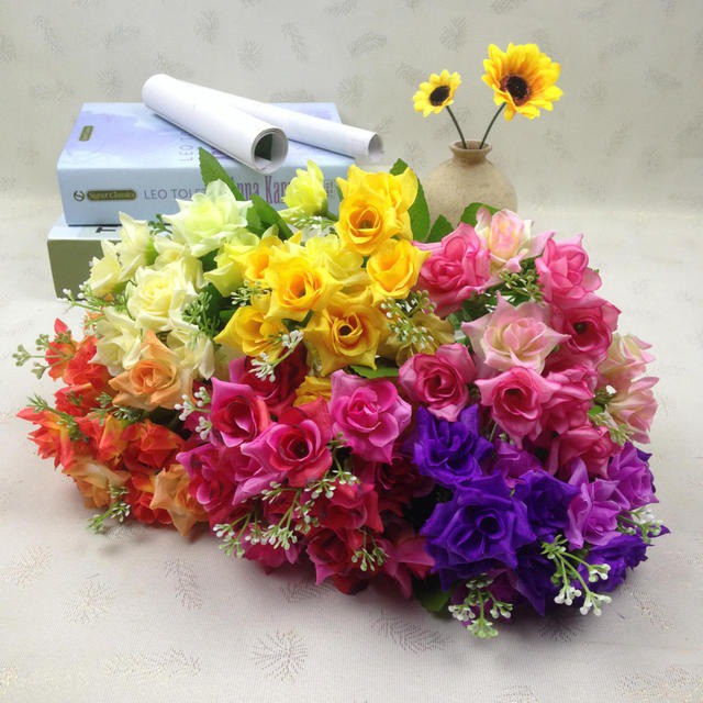 COD BUNGA MAWAR KOREA BUNGA TANGKAI PLASTIK BUNGA ARTIFISIAL BUNGA PAJANGAN BUNGA HIASAN BT9010-5