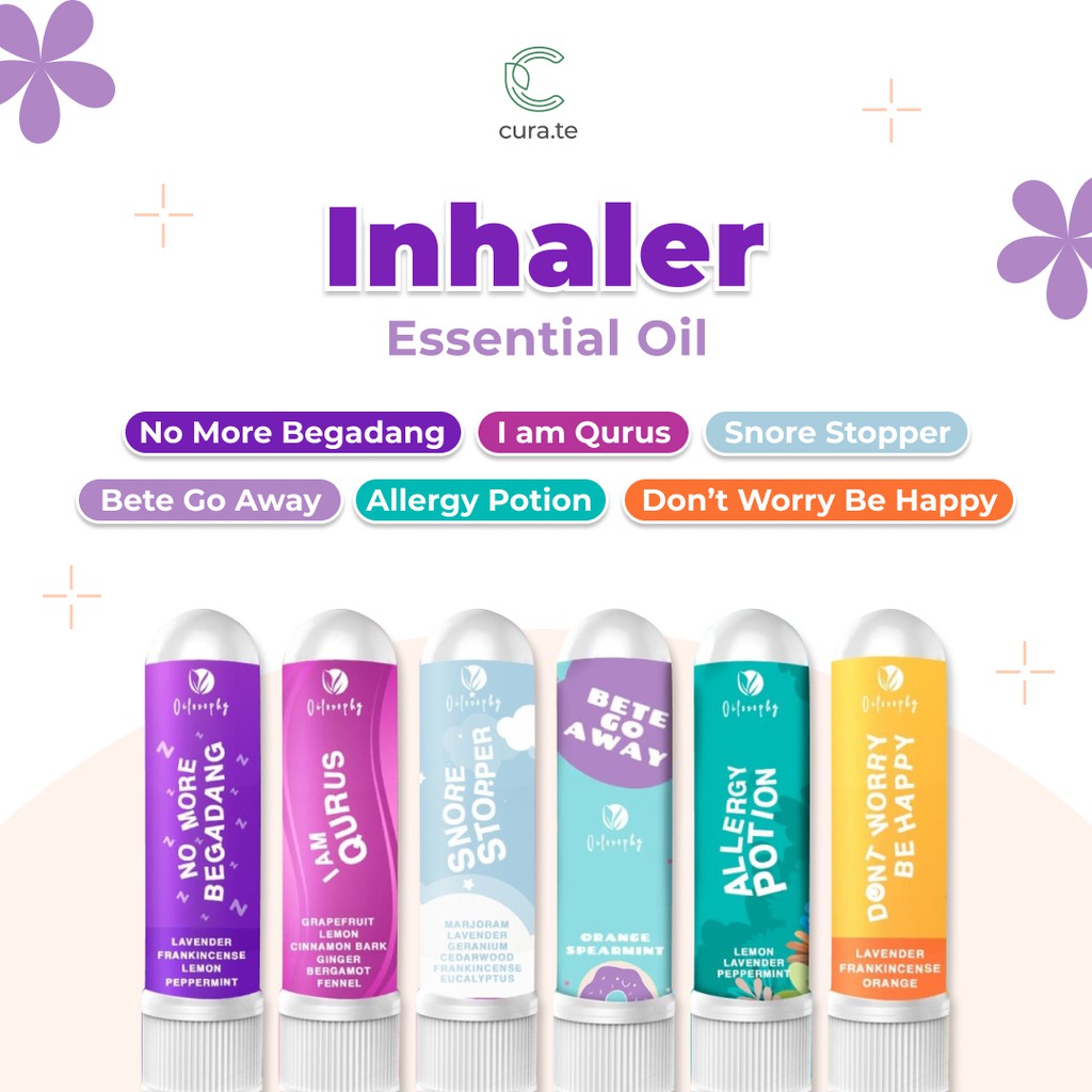 OILOSOPHY INHALER ESSENTIAL OIL INSOMNIA DIET HAPPY ALERGI | MINYAK ESENSIAL AROMATERAPI