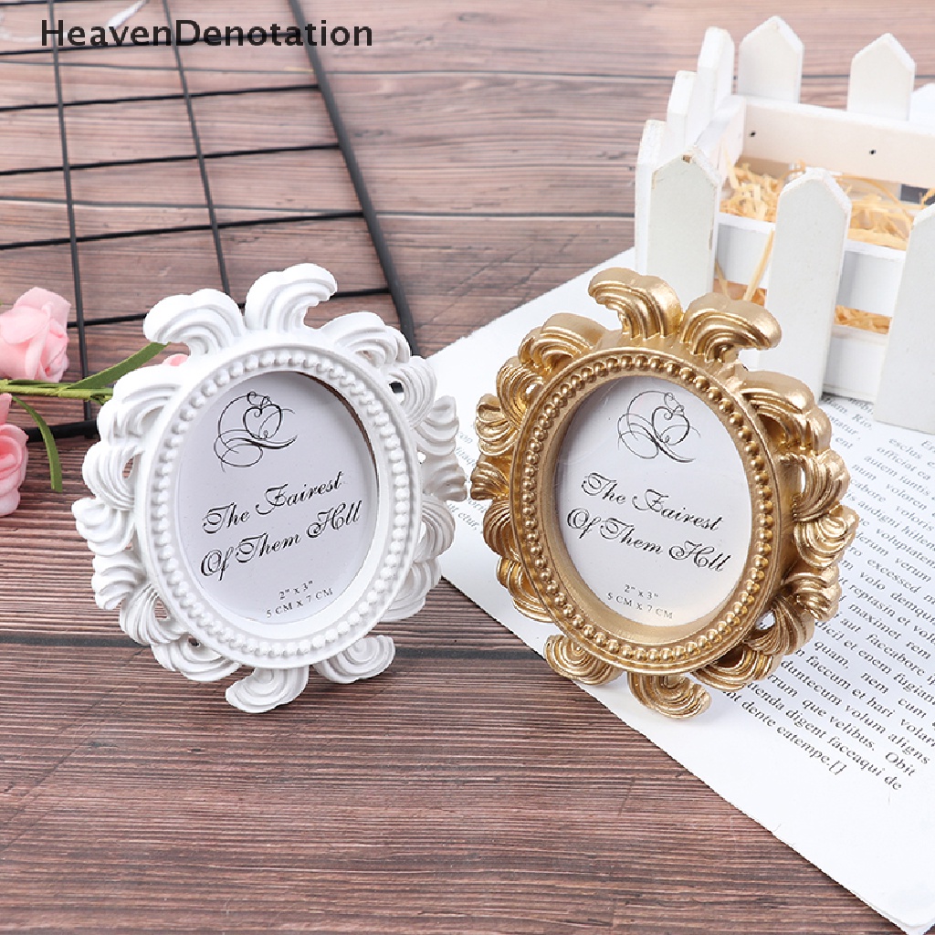 [HeavenDenotation] Retro Decorative Flower Photo Frame Wedding Home Decor Desktop Picture Frame