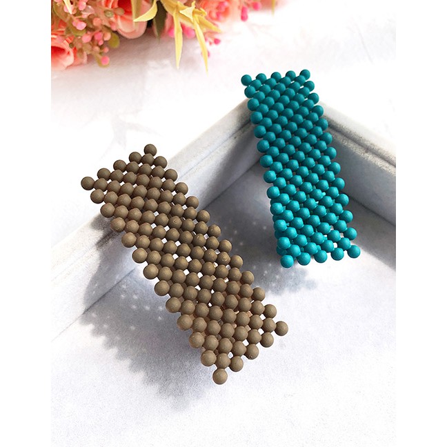 LRC Jepit Rambut Fashion Resin Square Hollow Duckbill Hairpin F5970XX