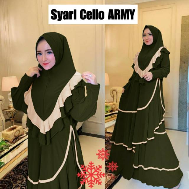 SYARI CELLO, MOSCREPE PREMIUM, GAMIS HIJAB MUSLIM, DRESS MAXY