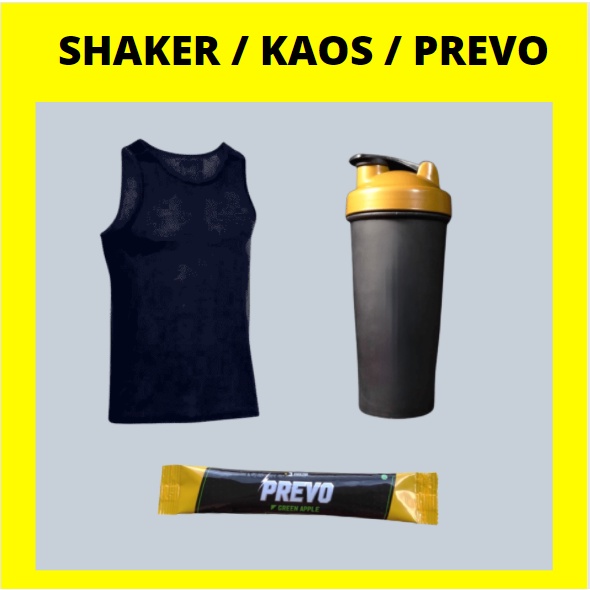 SHAKER BOTOL MINUM / KAOS SINGLET GYM / PREVO